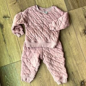 Hanna Andersson Quilted Jogger and Pullover set | Size 2